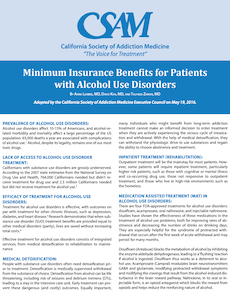 Minimum Insurance Benefits for Patients with Alcohol Use Disorder